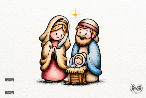 Christian Christmas Nativity PNG for Creative Projects