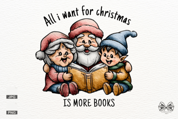 Elevate Your Holiday Designs with High-Quality Christmas Reading PNG Clipart