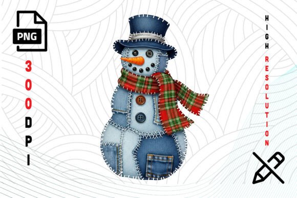 Embracing Rustic Charm: The Complete Guide to Using Denim Patchwork Snowman PNGs in Holiday Design