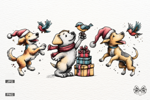 Evaluating the Christmas Dog and Robin Bird Png for Creative Projects