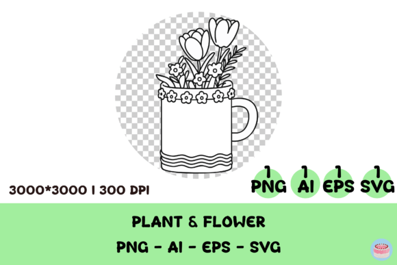 Evaluating Whimsical Tea Tulips Line Art Clipart for Creative Projects