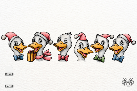 Funny Santa Geese PNG: Festive Designs for Everyone