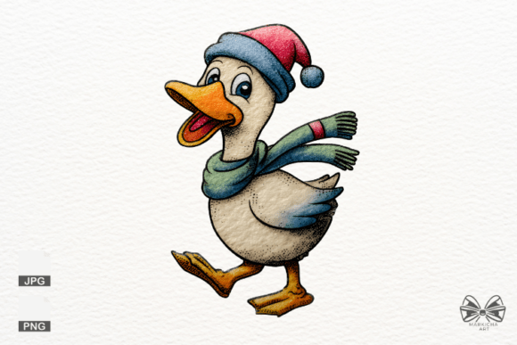 Funny Santa Goose Png: Elevate Holiday Designs
