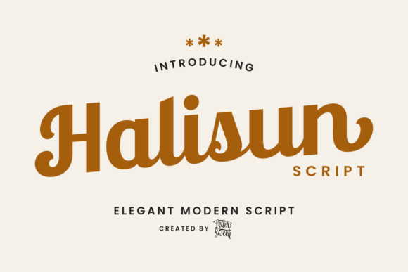 Halisun: A Modern Script Font for Elegant Branding