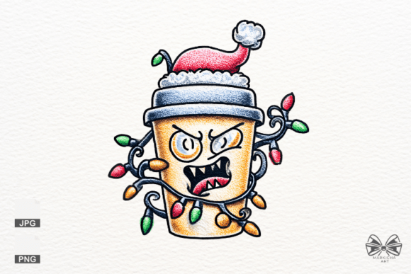 Strategic Design Assets: Leveraging Santa Christmas Coffee Cup PNG for Holiday Branding
