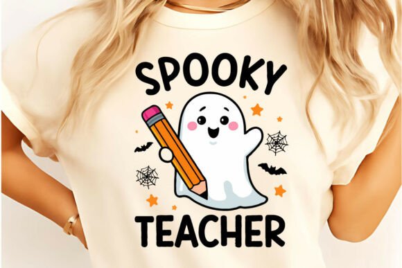 Unleash Classroom Spirit with the Spooky Teacher Halloween School T-Shirt Design