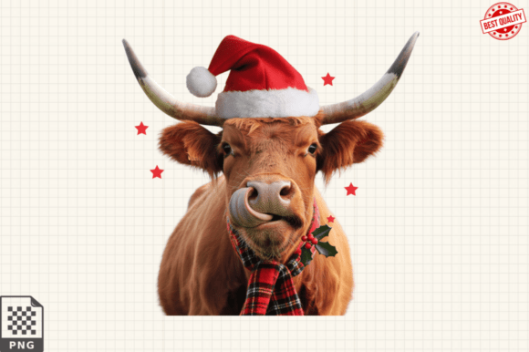 Unleashing Holiday Creativity with Highland Cow Merry Christmas Clipart PNG Designs