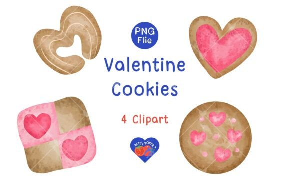 Watercolor Heart Cookie: Sweet Hand-Drawn Graphics